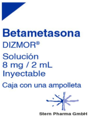 Dizmor 8 mg - 2 mL - Betametasona Solución Inyectable